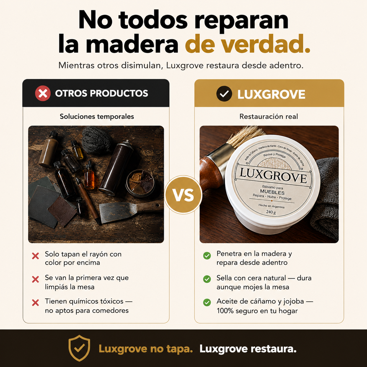 Luxgrove - Bálsamo reparador para madera