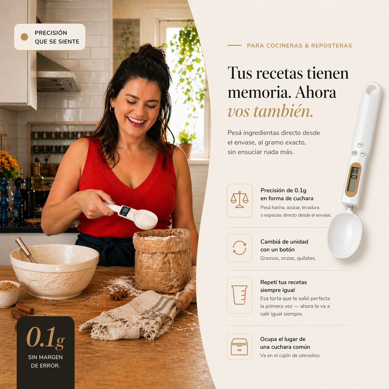 GRAMO CERO | Cuchara Medidora Digital de Precisión